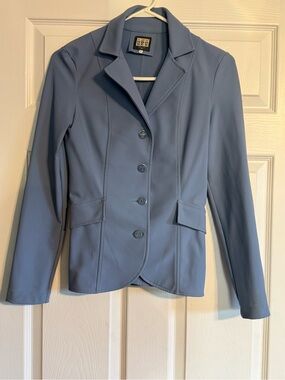 Light Blue Stretch Ponte Blazer - Tailored Women’s Jacket